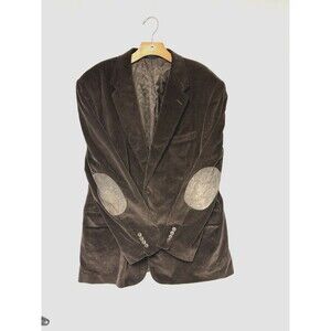 Brown Corduroy Elbow patches Stafford Men's 48R Sport Coat Suit Jacket Blazer